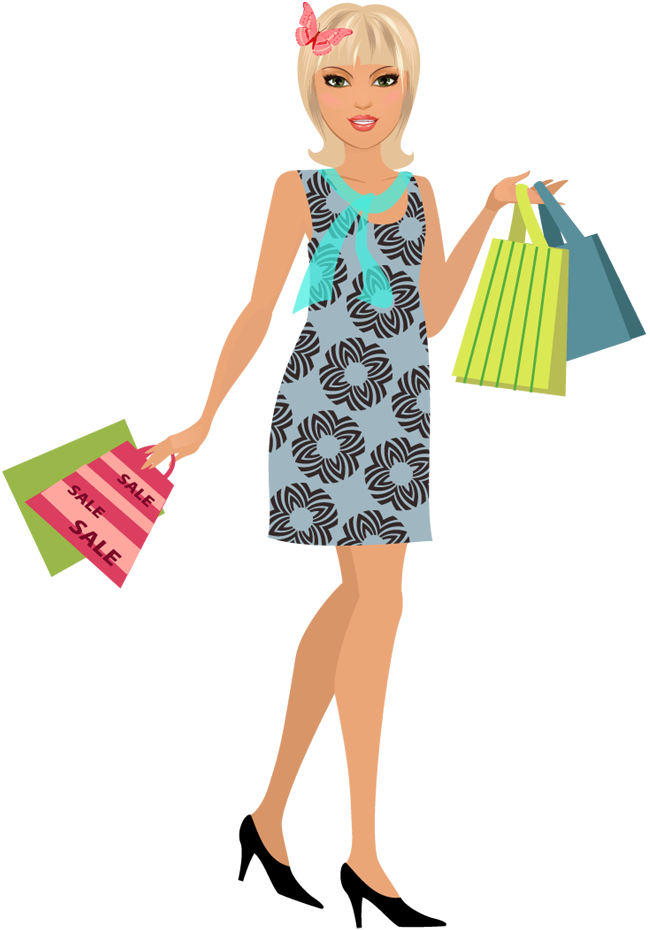 Bag Girl Shopping Holding PNG Image High Quality PNG Image