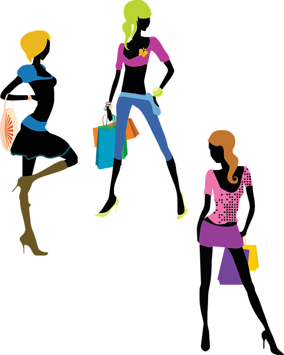 Vector Girl Fashion Shopping Free Transparent Image HD PNG Image
