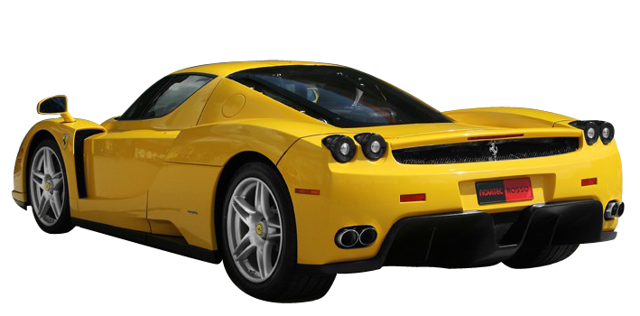 Ferrari Yellow Superfast HQ Image Free PNG Image