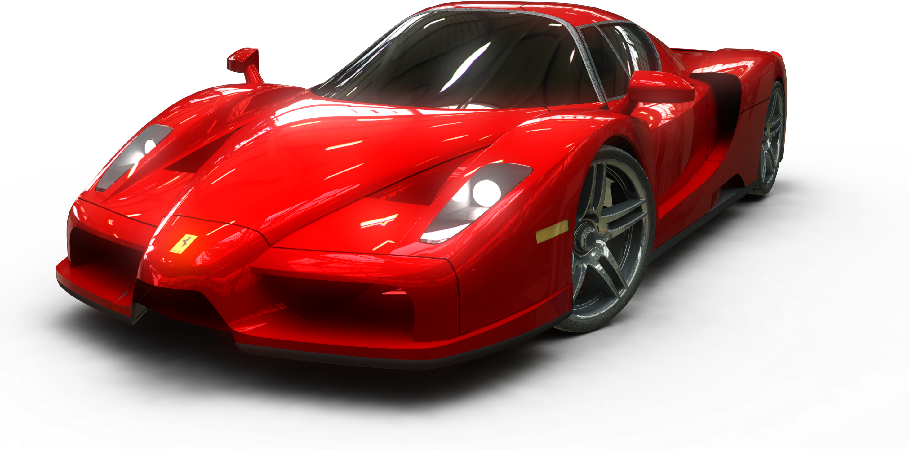 Front Ferrari Side Red View PNG Image