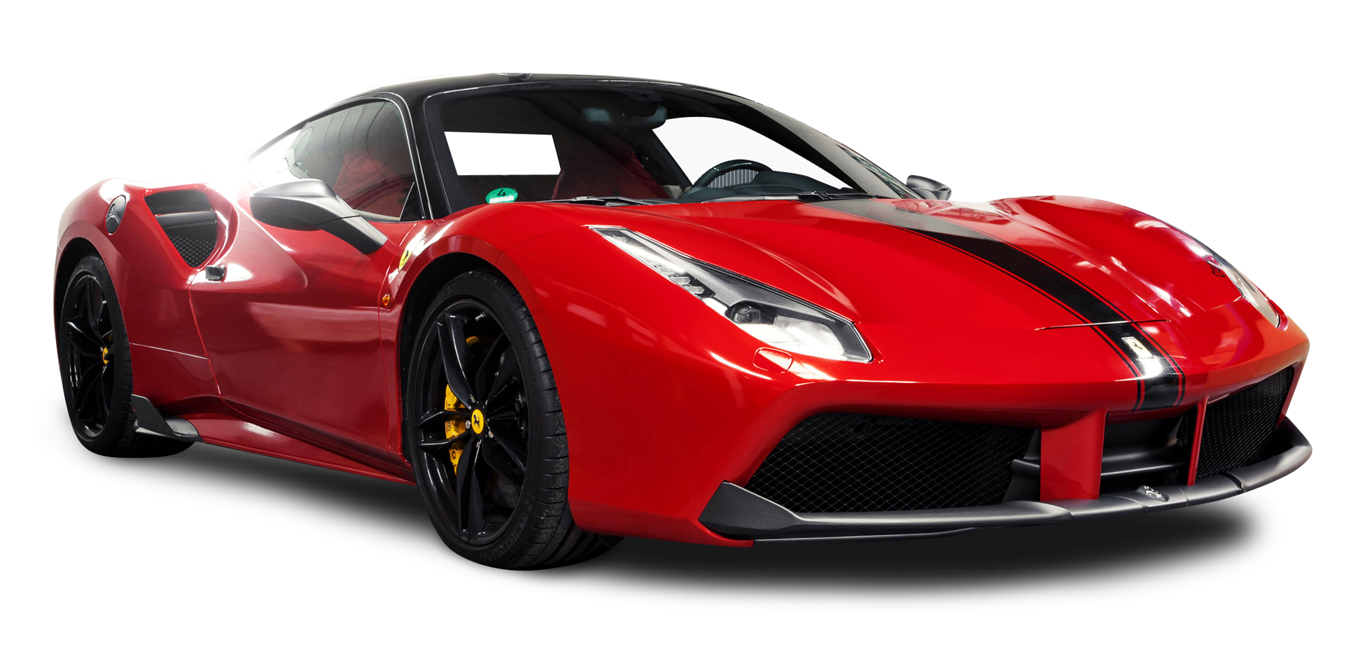 Front Ferrari Side Red View PNG Image