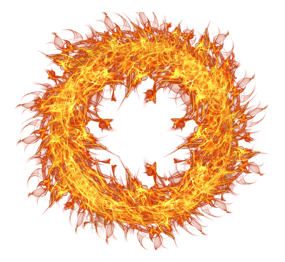 Fire Circle Flame Smoke Burning PNG Image