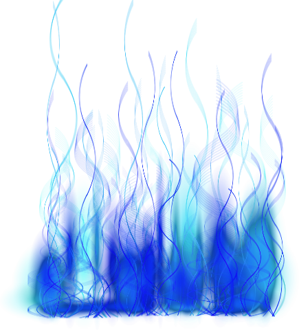 Blue Fire PNG Image