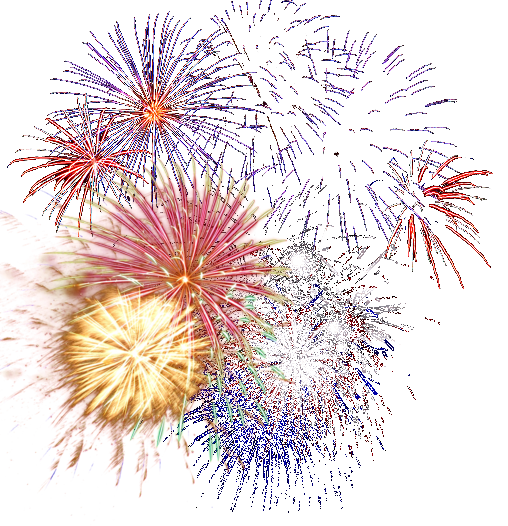 Sparkle Fireworks Vector Colorful Burst PNG Image