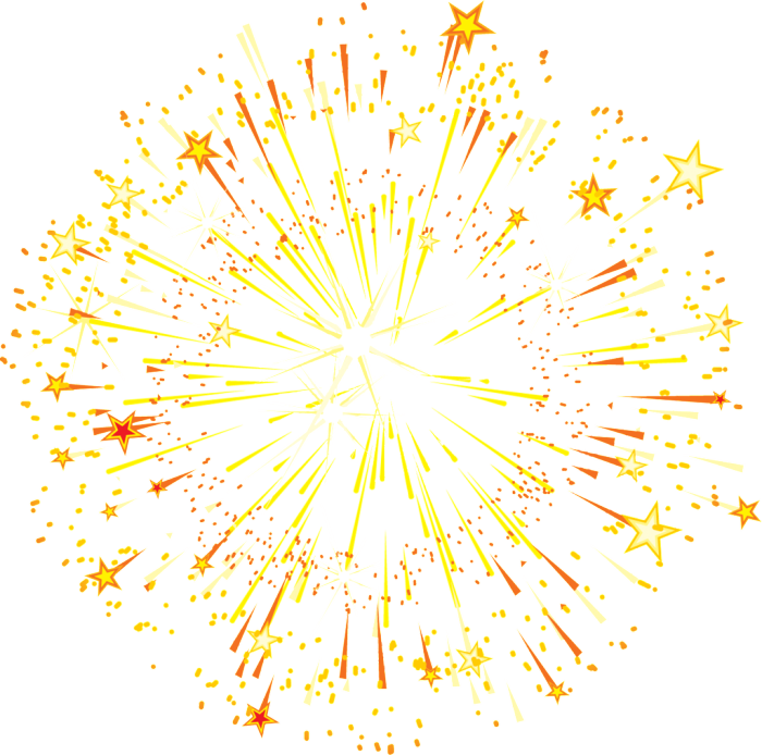 Sparkle Fireworks Gold Free Clipart HD PNG Image