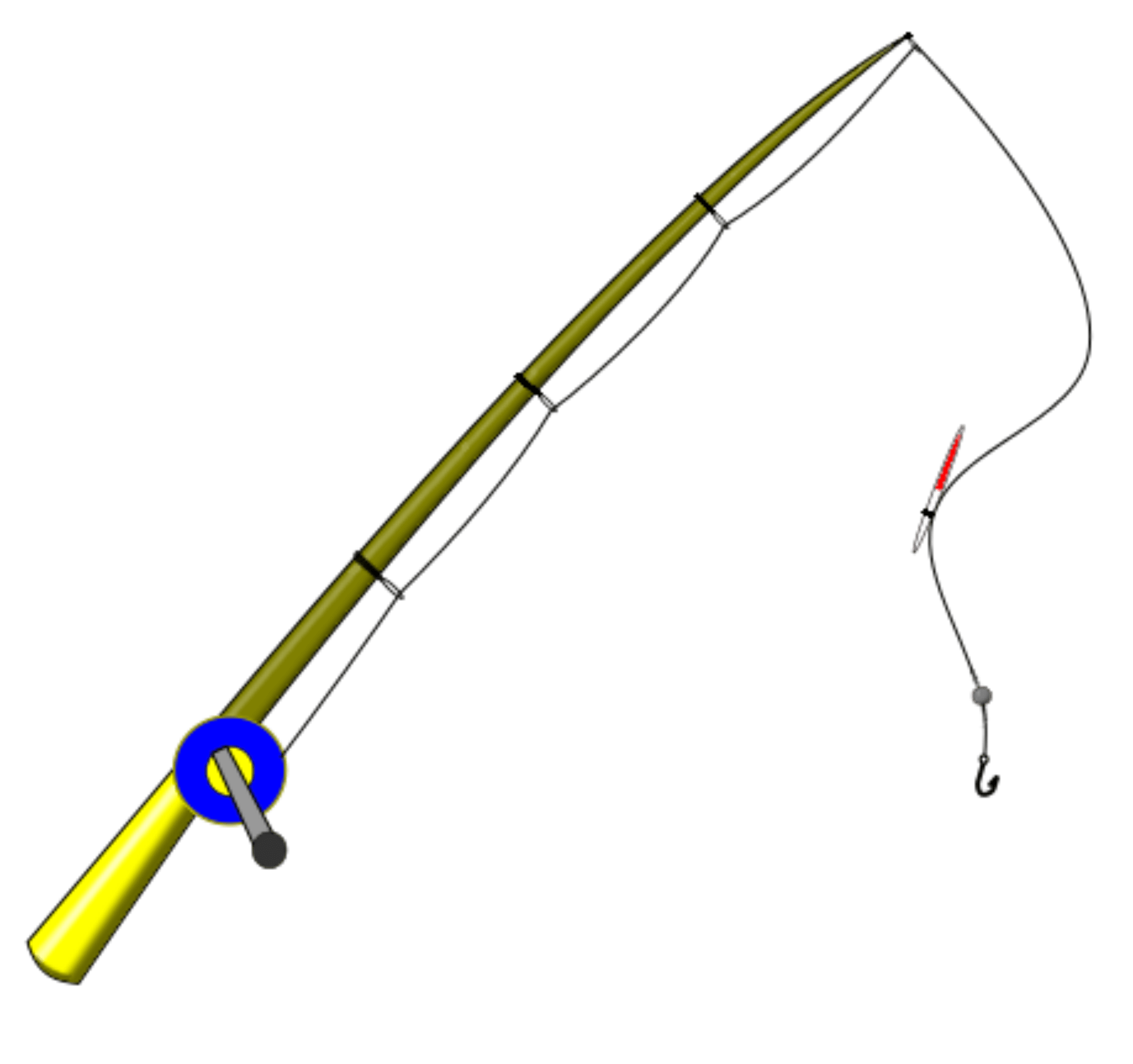 Bamboo Fishing Pole Free Clipart HQ PNG Image