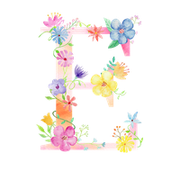 Floral Alphabet HQ Image Free