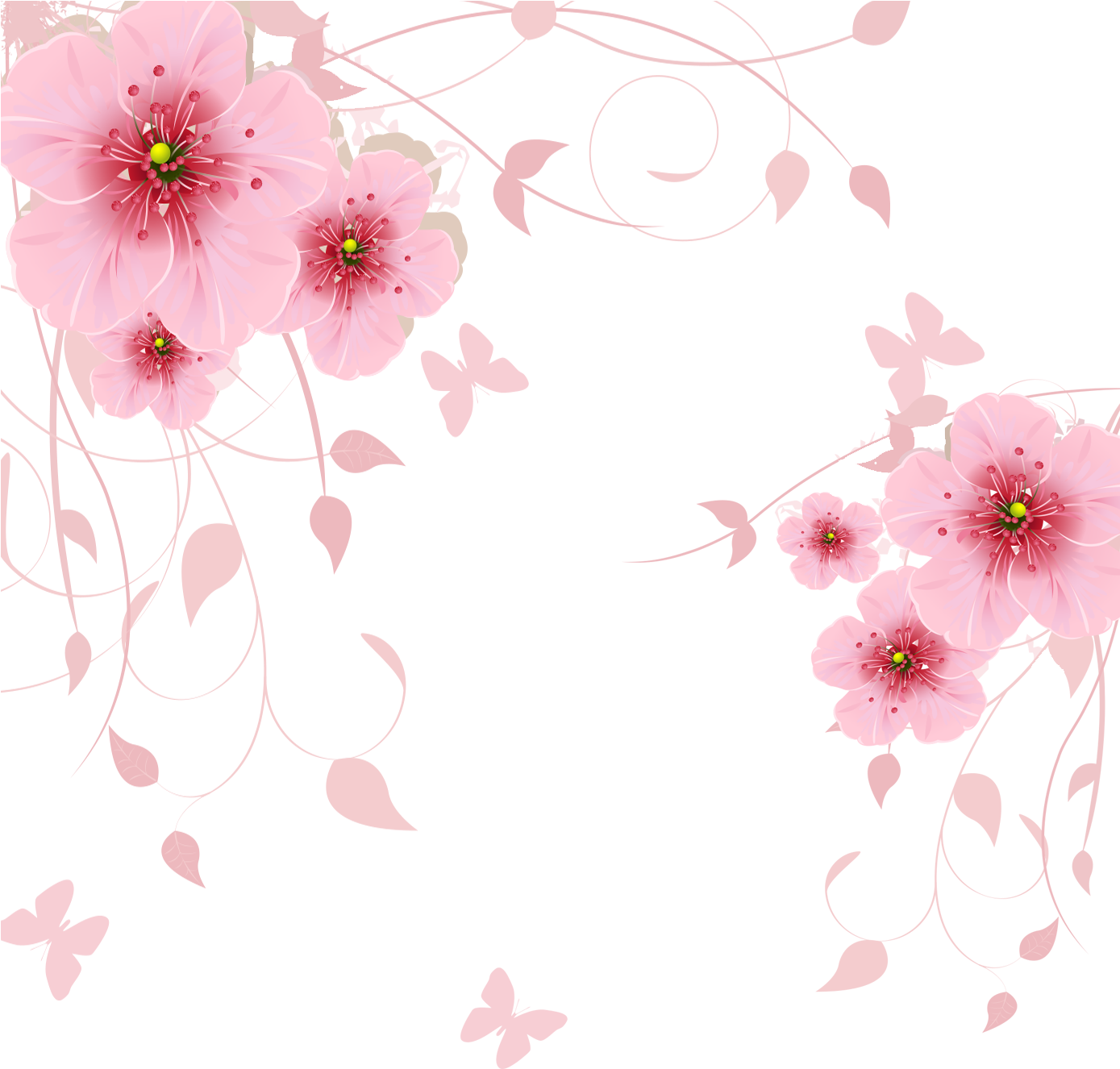 Blossom Flower Vector Free Clipart HQ PNG Image