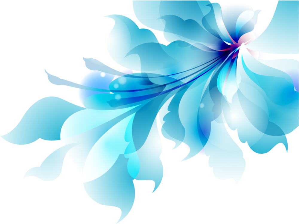 Vector Blue Flowers Free Photo PNG Image