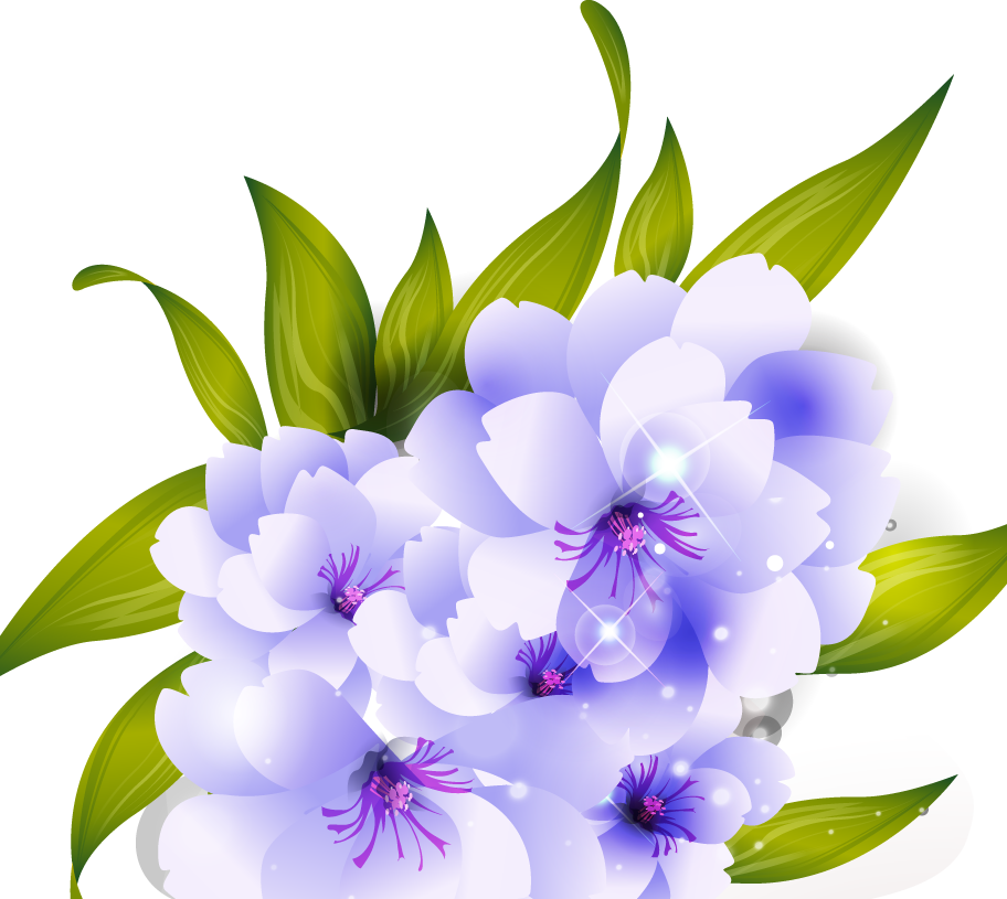 Purple Flower Vector Free Clipart HQ PNG Image