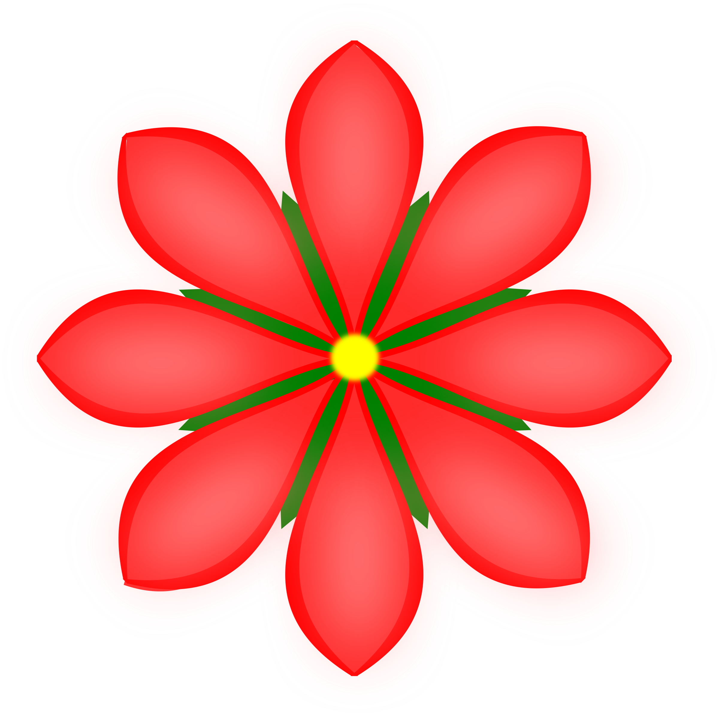 Vector Single Flowers Red Free HQ Image PNG Image