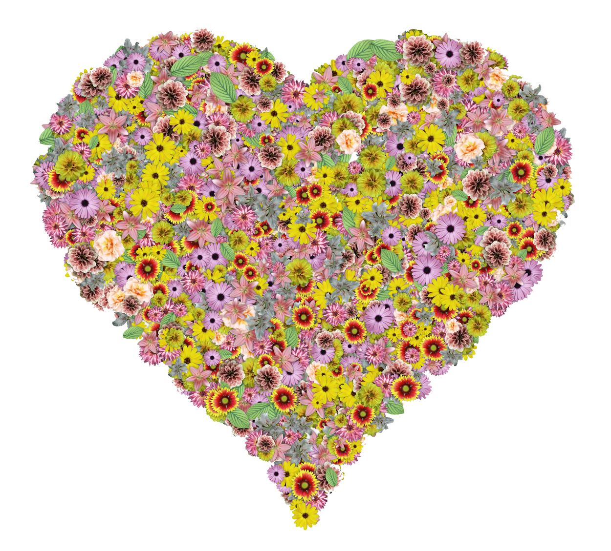 Heart Flower Love PNG File HD PNG Image