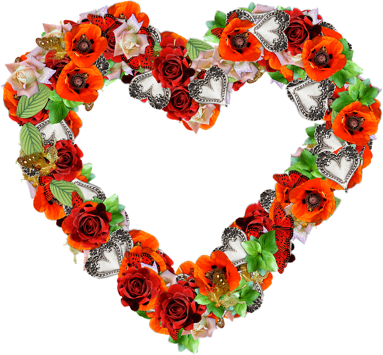 Heart Flower Romantic Free HQ Image PNG Image
