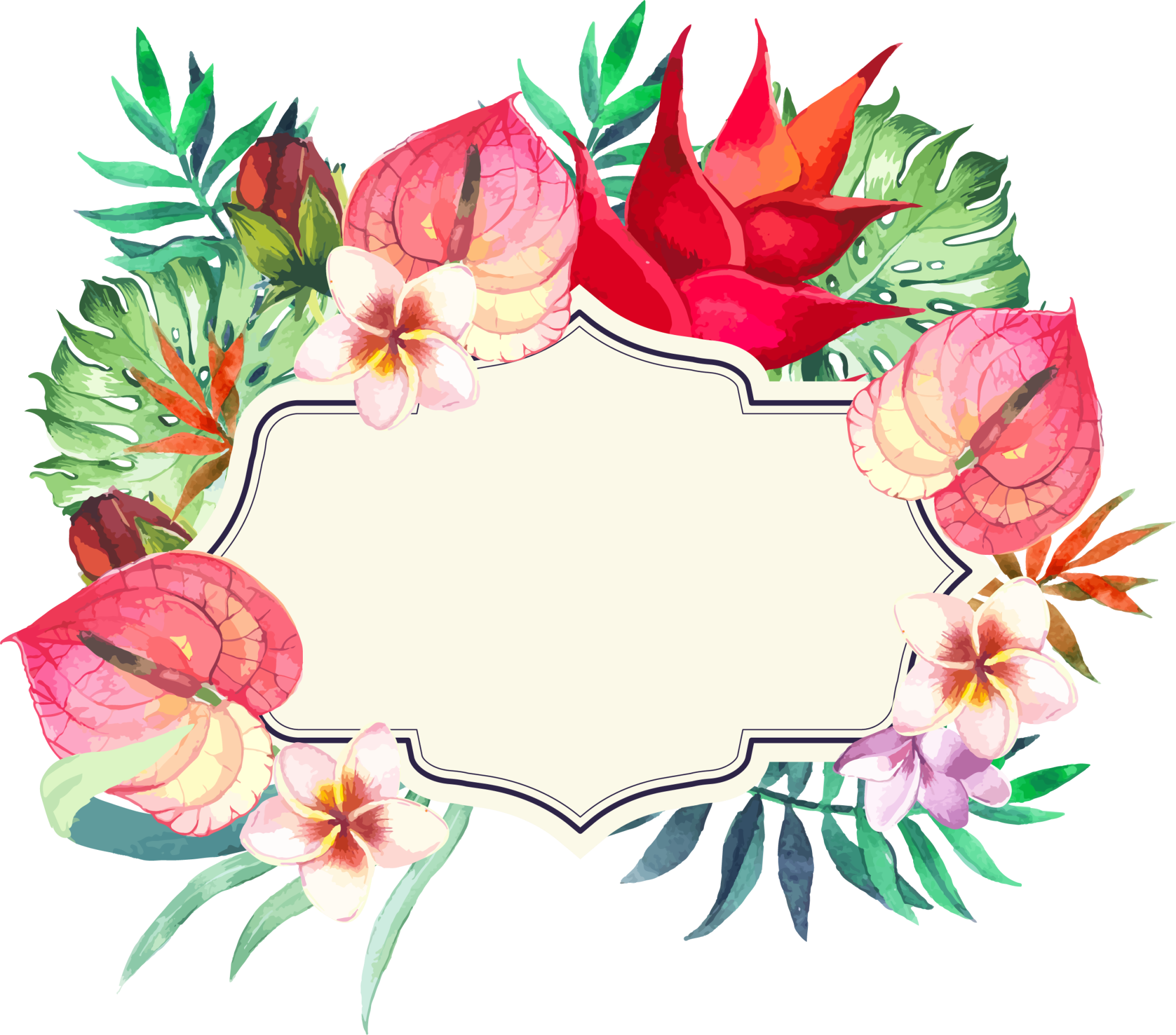 Frame Flower Colorful PNG Free Photo PNG Image