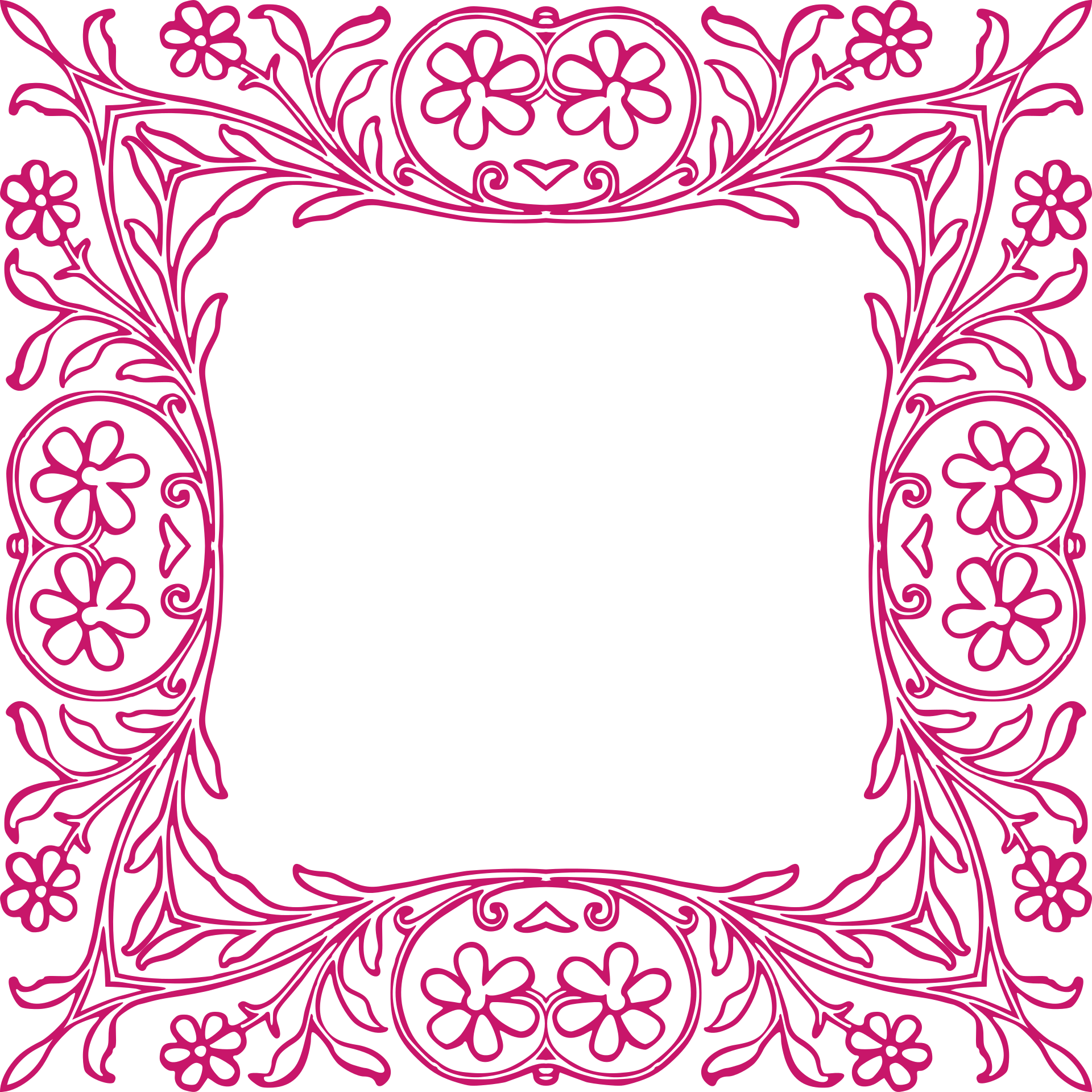 Picture Flower Frame Ornament Paper Border PNG Image