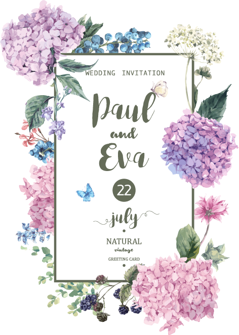 Material Flower Hydrangea Wedding Illustration Vector Design PNG Image