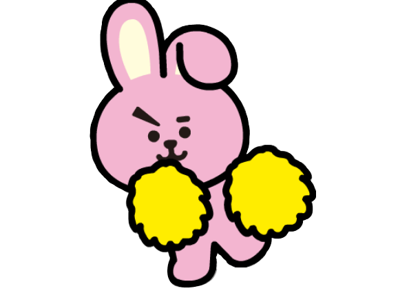 Pink Bts Sticker Yellow Line Friends PNG Image