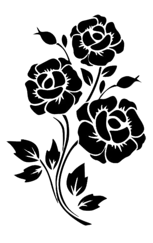 Vector Black Flowers Silhouette PNG File HD PNG Image