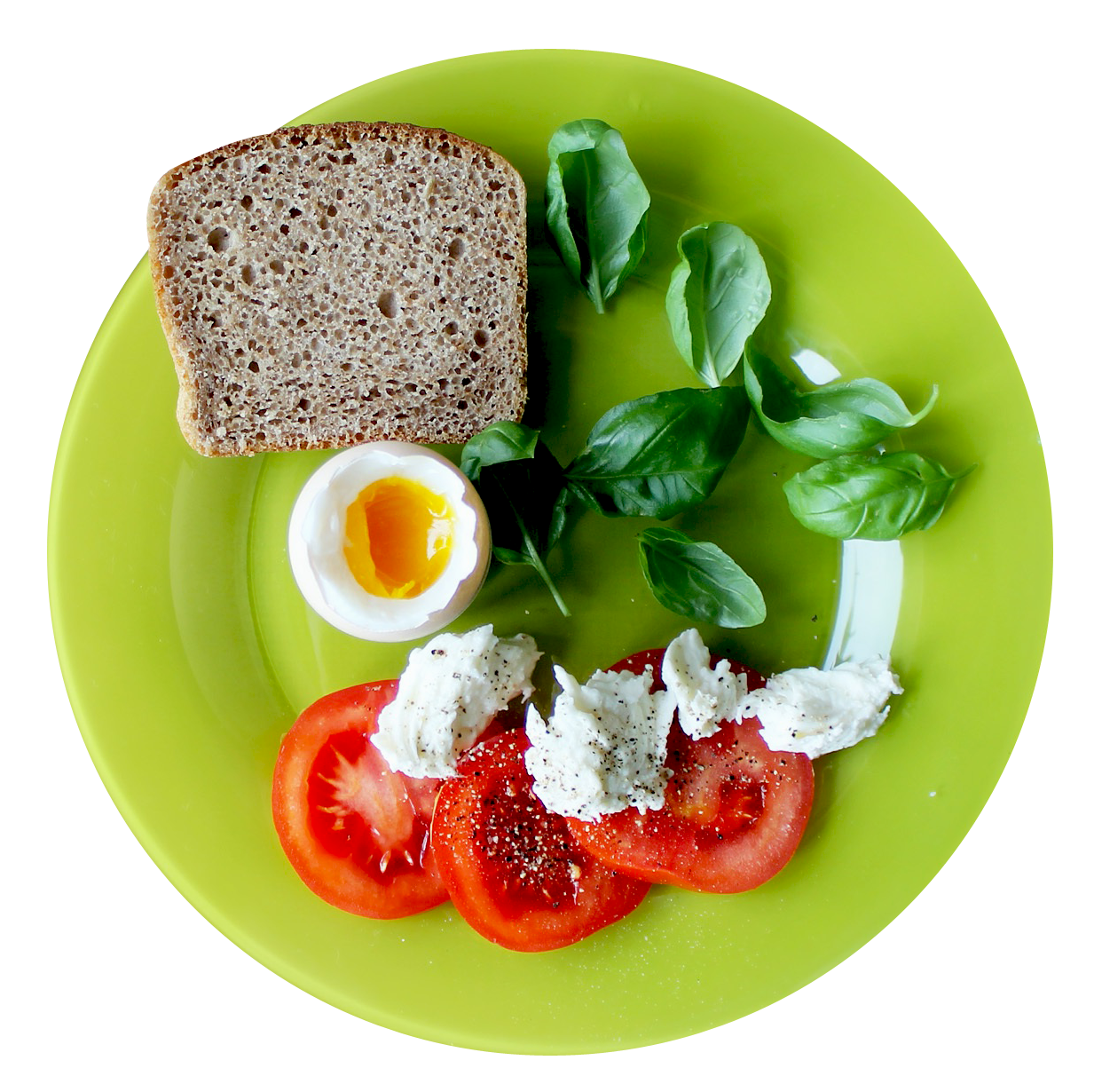 Food Plate Top Healthy View PNG Image