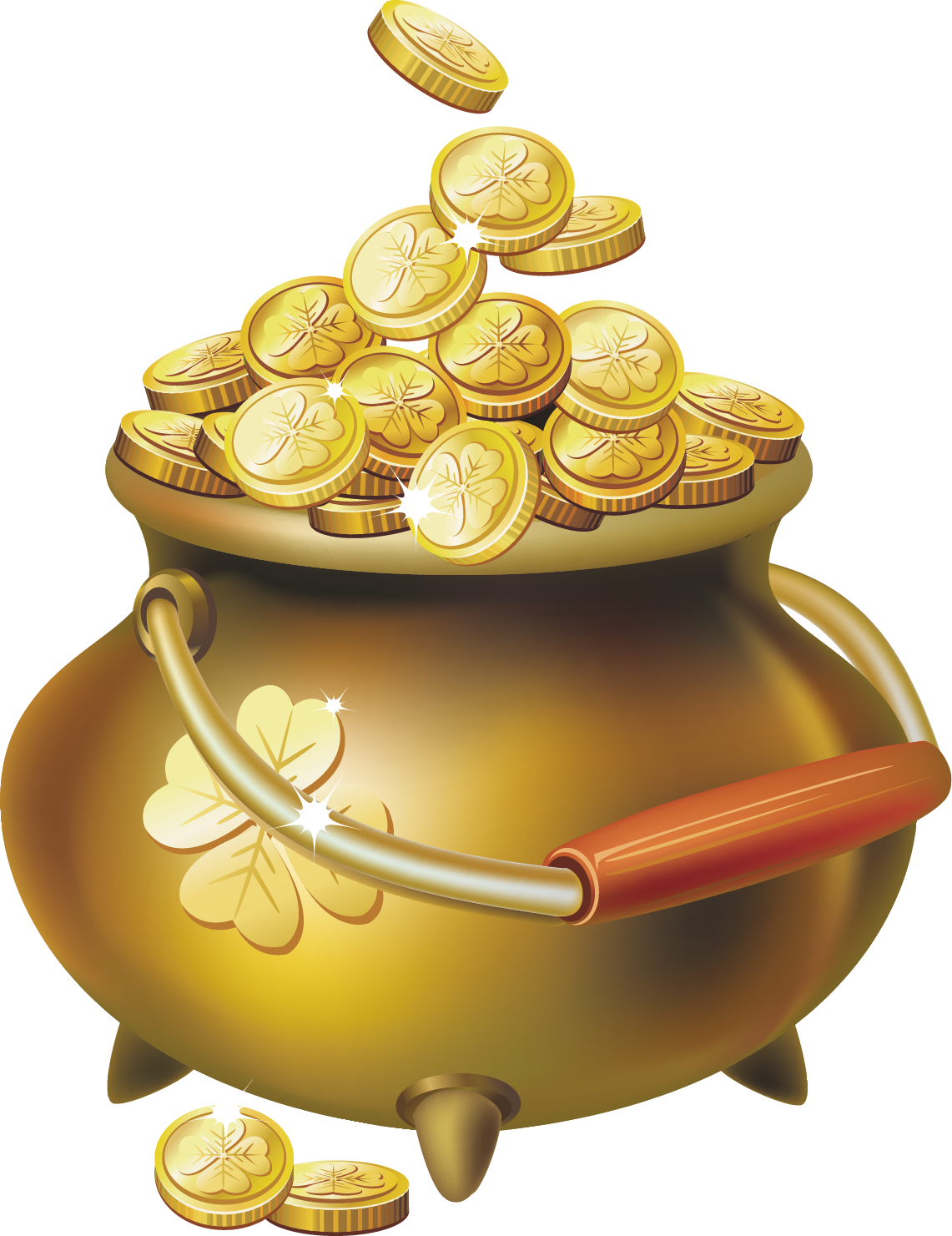 Saving Treasure Royaltyfree Patricks Saint Leprechaun Day PNG Image