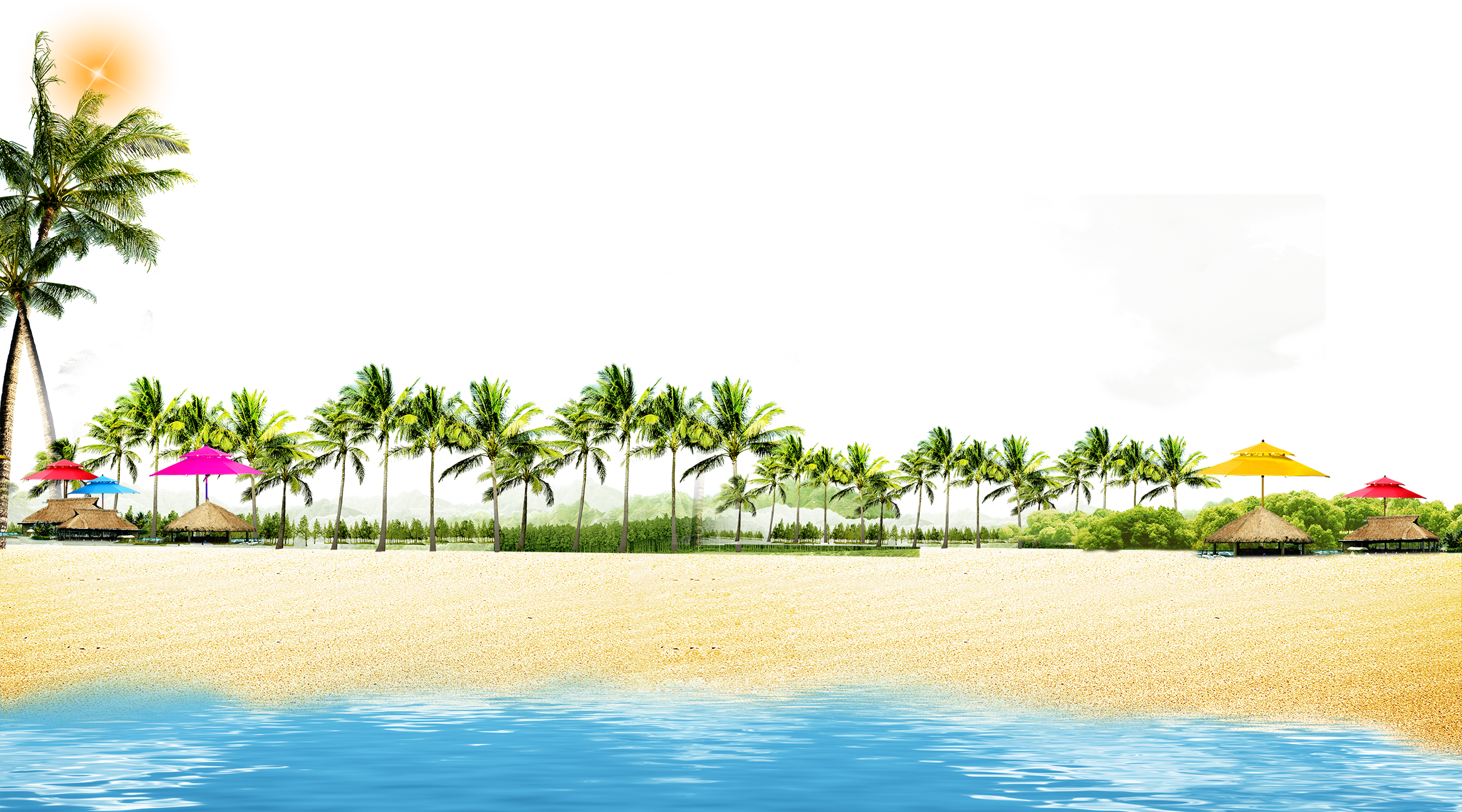 Summer Coconut Grove Poster Play Coast Beach PNG Image