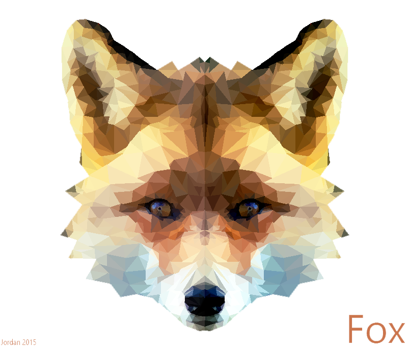 Artistic Fox Transparent Background PNG Image