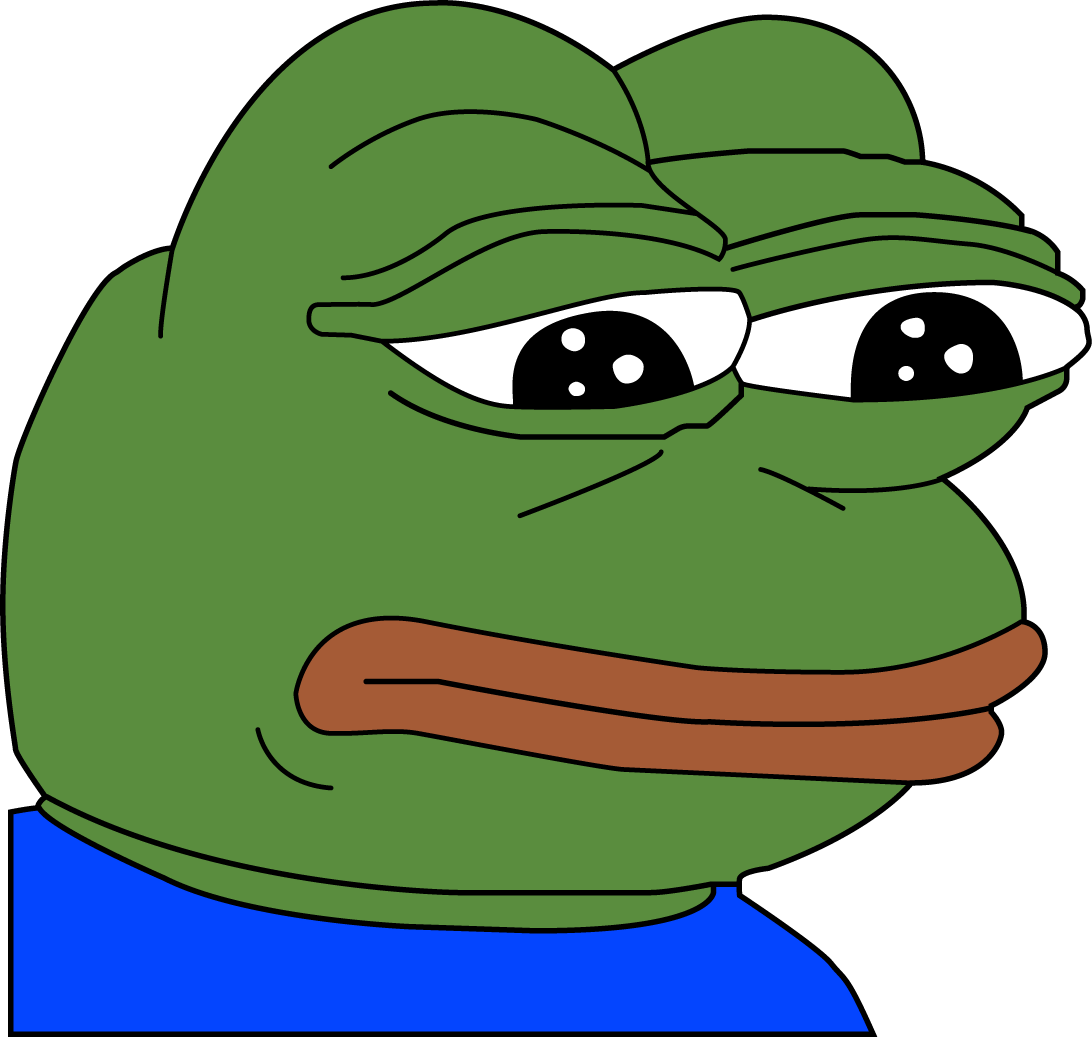 The Pic Pepe Frog Sad PNG Image