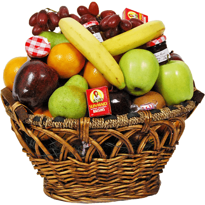 Basket Fresh Fruit Free Clipart HQ Transparent PNG Image