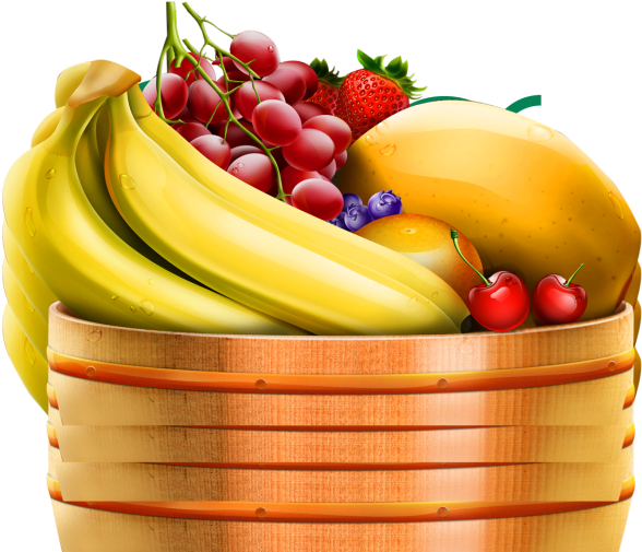 Basket Vector Fruits Free Photo PNG Image