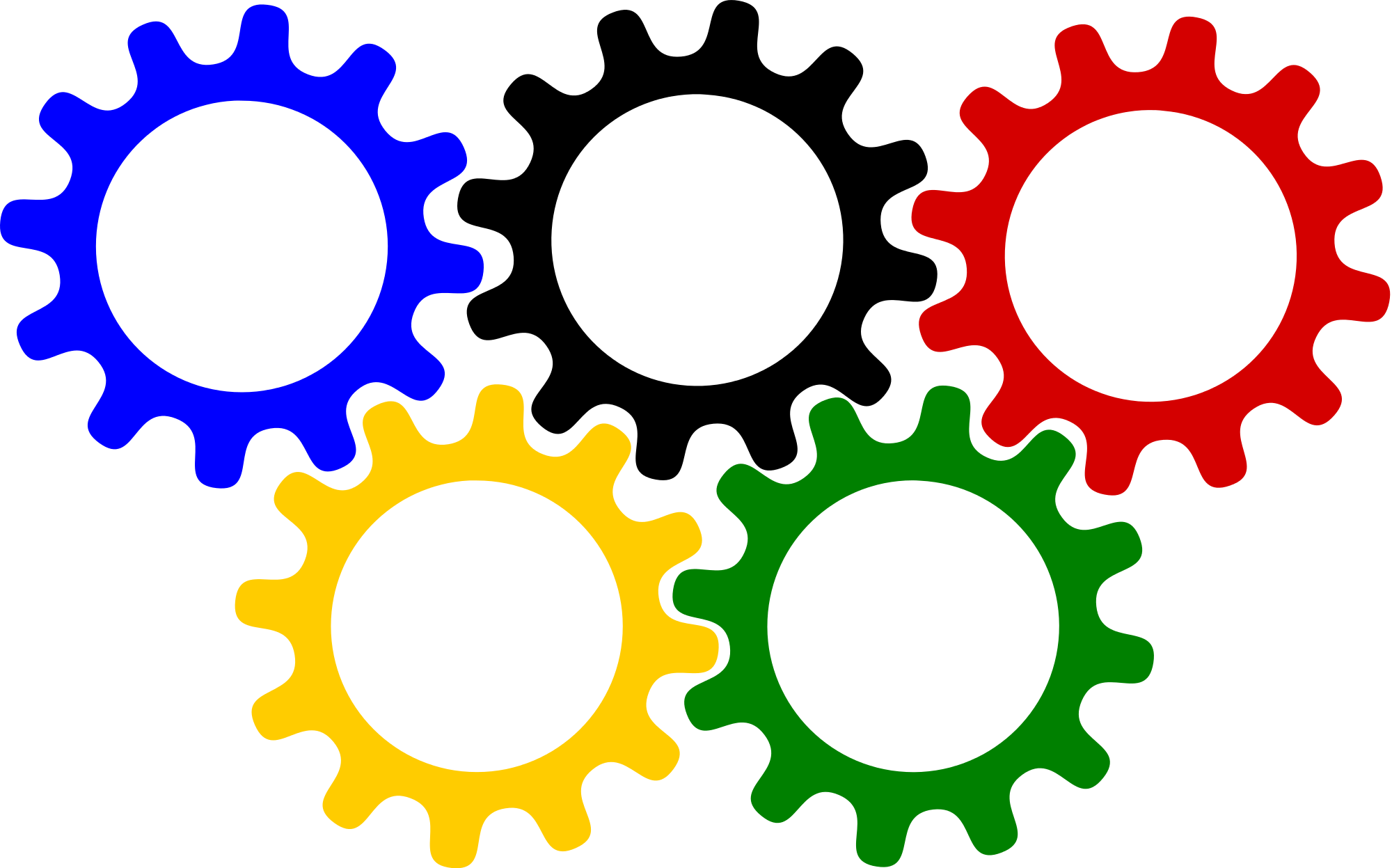 Vector Gears Colorful Download HQ PNG Image