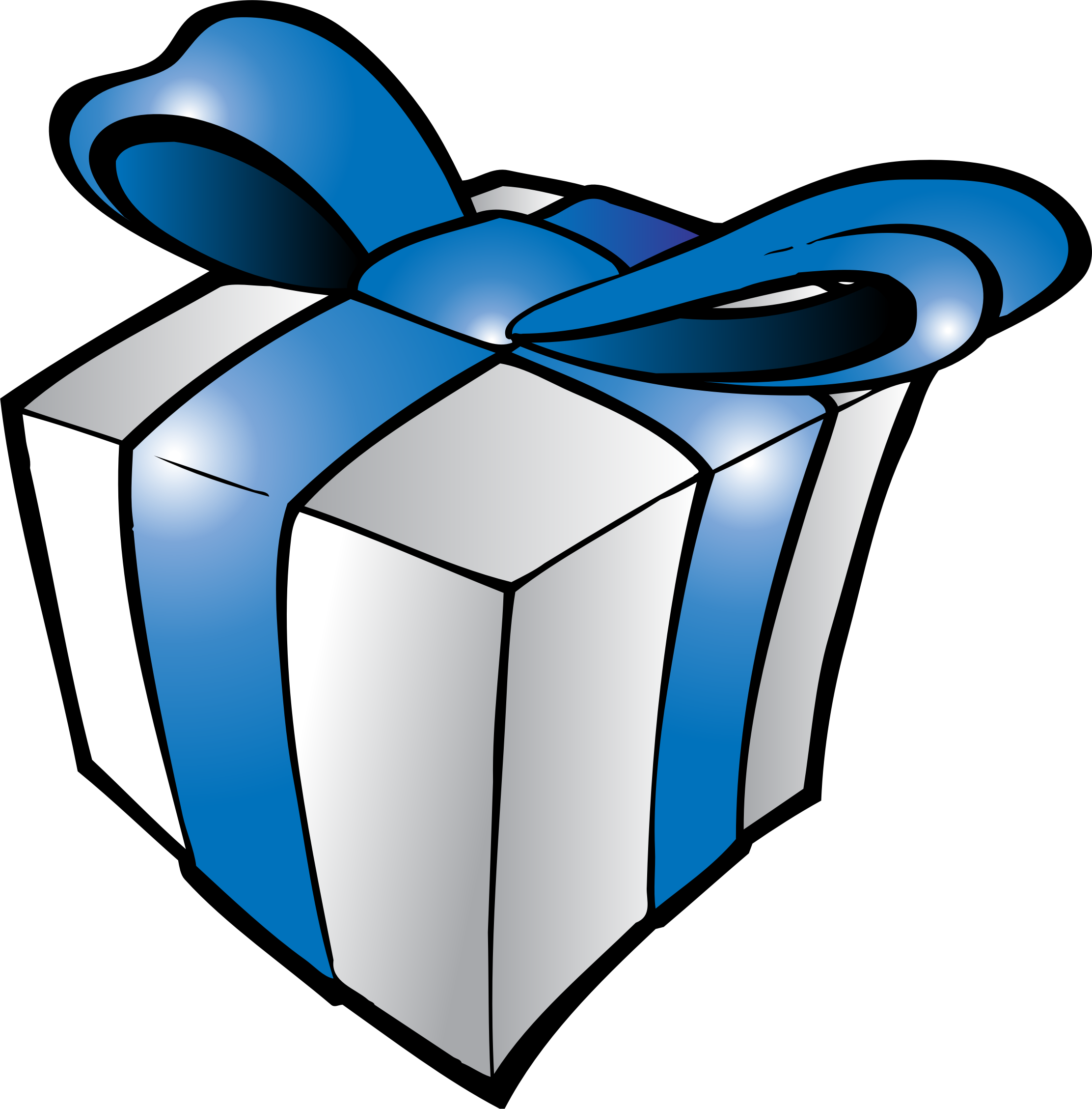 Blue Gift HQ Image Free PNG Image