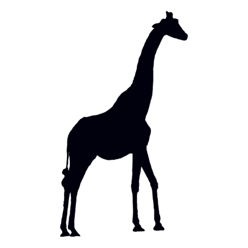 Giraffe Vector Silhouette Free HQ Image PNG Image