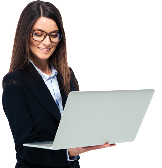 Using Girl Laptop Office Free HQ Image PNG Image