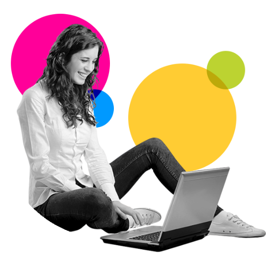 Using Girl Laptop Smiling Free Transparent Image HQ PNG Image