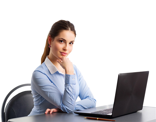 Using Girl Laptop Workplace PNG Free Photo Transparent PNG Image