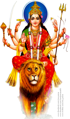 Goddess Durga Maa Transparent PNG Image