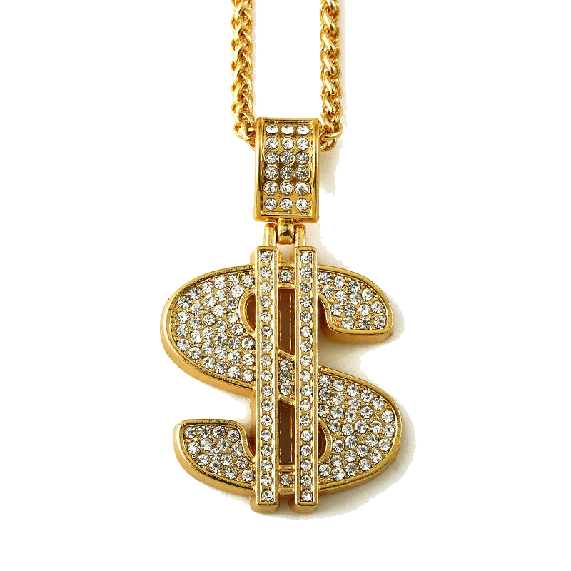 Chain Gold Dollar Jewellery Photos Pendant Necklace PNG Image