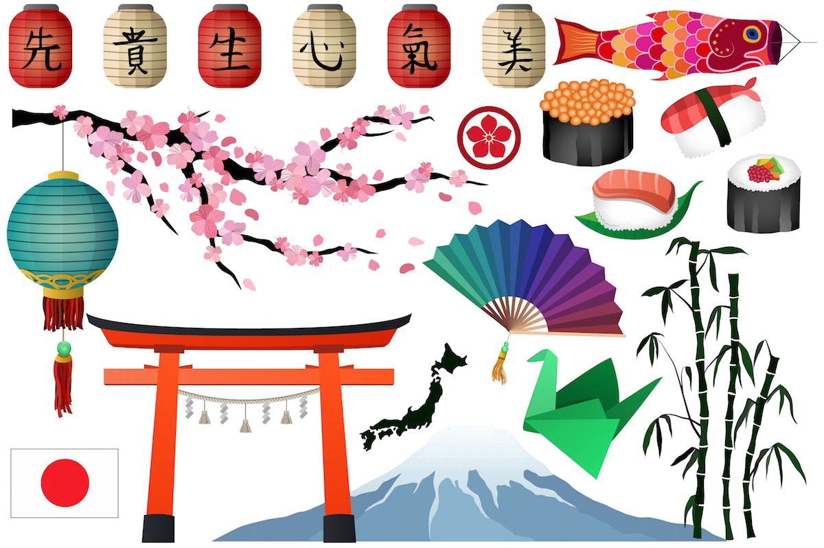 Japanese Elements Free HQ Image PNG Image