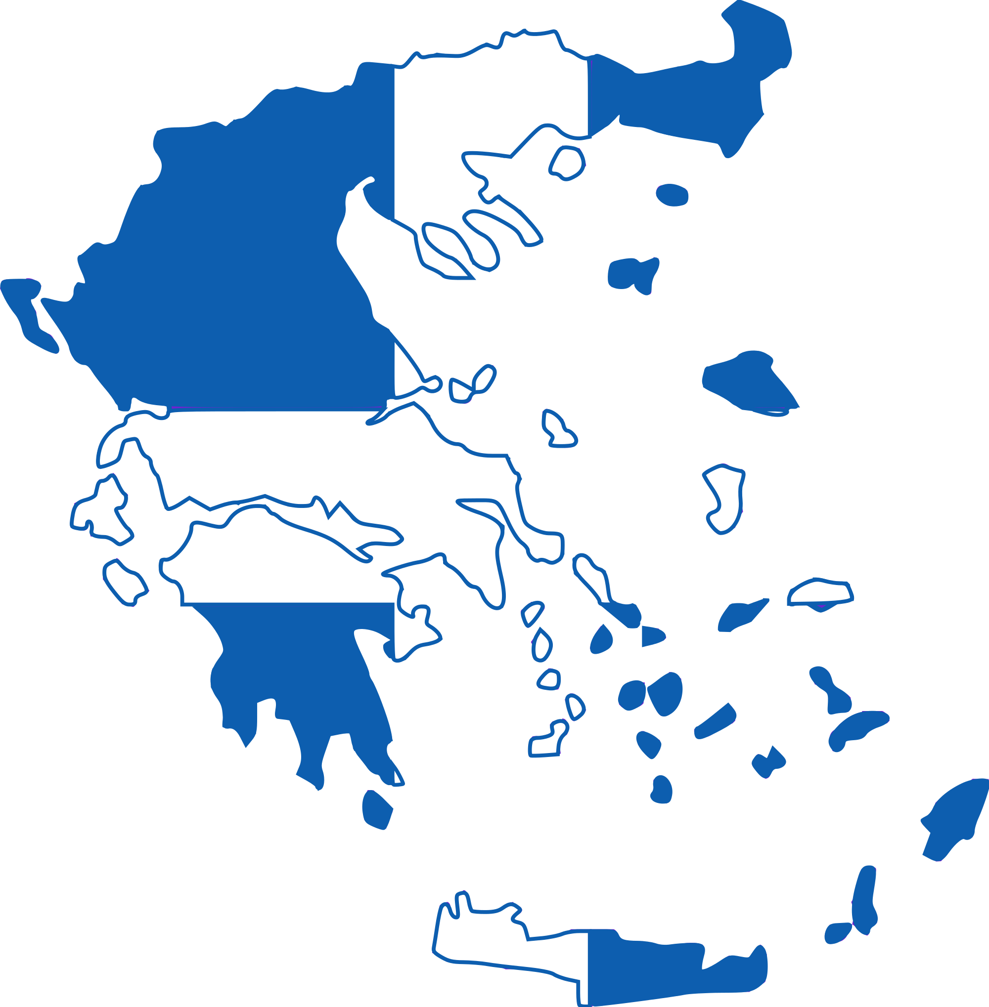 Blue Map Photos Greece HD Image Free PNG Image
