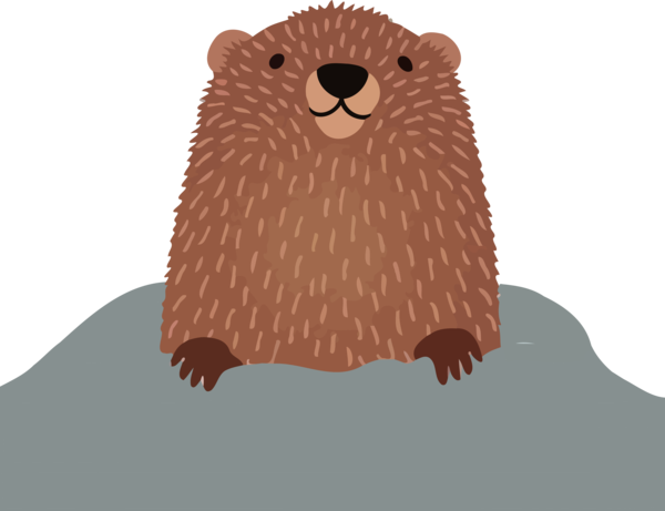 Groundhog Day Otter Beaver For Decoration PNG Image