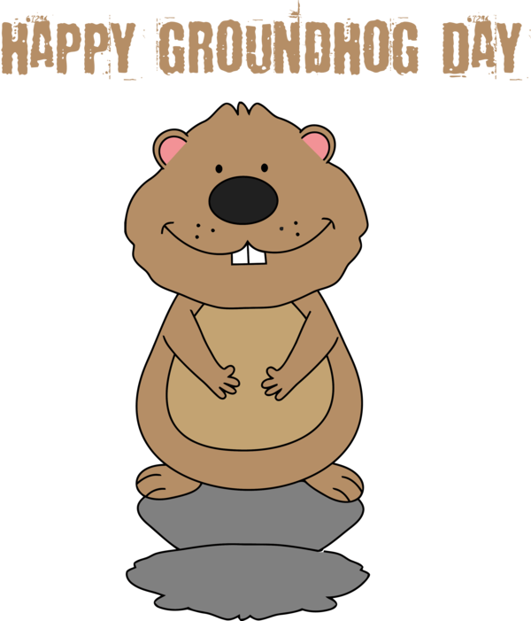 Groundhog Day Cartoon For Traditions PNG Image