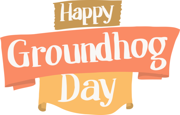 Groundhog Day Text Font Line For Quote PNG Image
