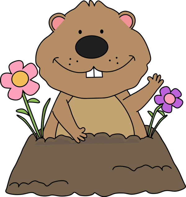 Groundhog Day Cartoon Plant For Party 2020 PNG Image