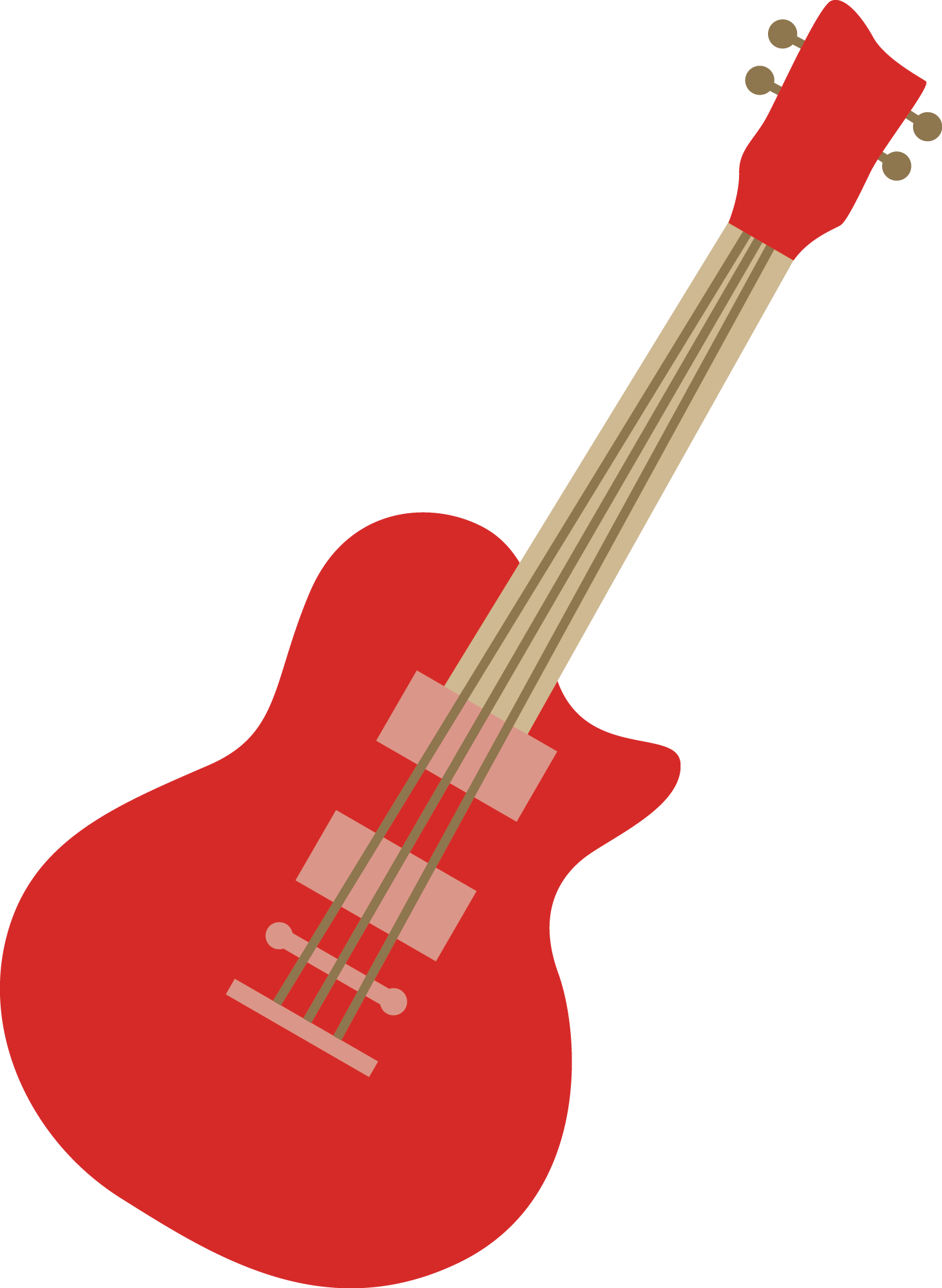 Guitar Vector Electric Red Download HD PNG Image