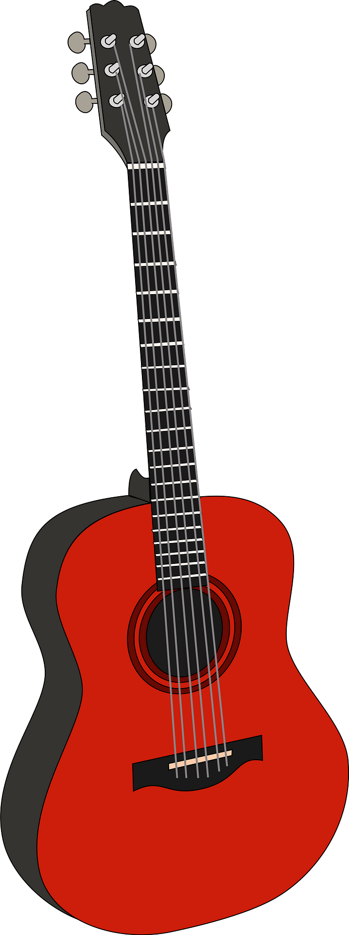 Guitar Music Red Free Download PNG HD PNG Image