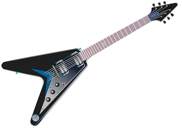 Flying V Guitar Clip Art PNG Image