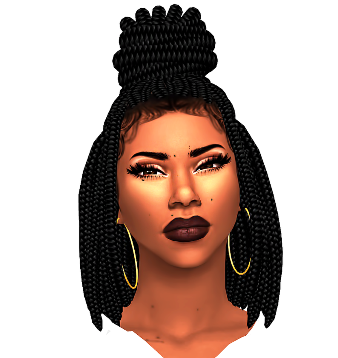 Sims Hair Hairstyle Forehead Afro PNG Download Free PNG Image