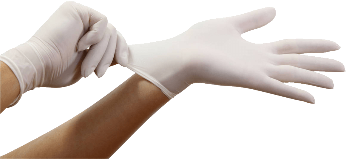 Latex On Medical Allergy Glove Gloves Hands PNG Image