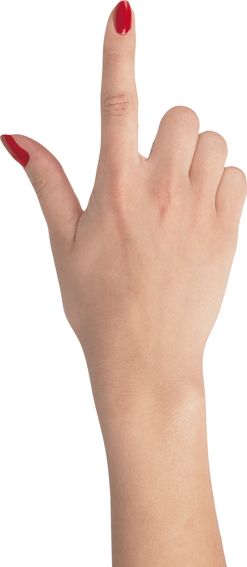 One Finger Hand With Red Nails Hands Png Hand Image PNG Image