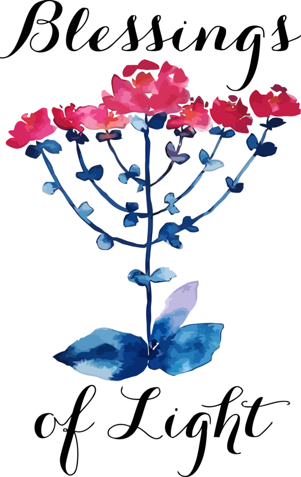 Hanukkah Font Plant Flower For Happy Goals PNG Image